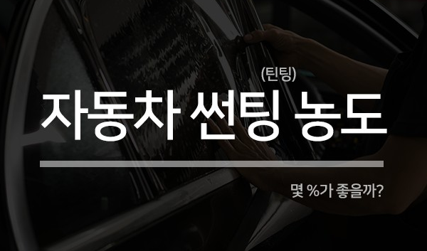 자동차 썬팅 국민 농도 선택