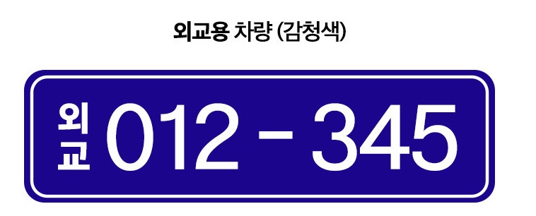 감청색 번호판